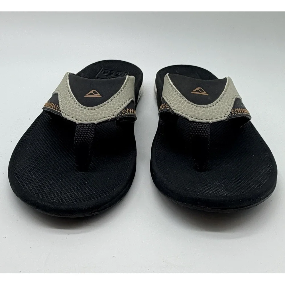 Reef Slides Kid's Sz 3 Fanning Olive Sudan Pool Beach‎